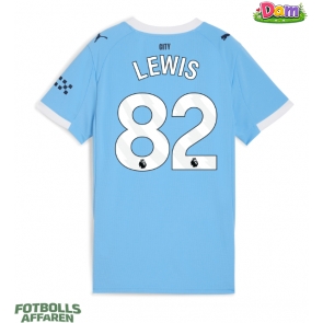 Manchester City Rico Lewis #82 Hemmatröja Kvinnor 2025-26 Kortärmad